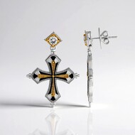 Pendientes en plata con Zircón (Dallas Prince Designs)