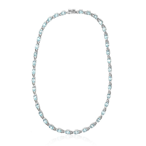 Collar en plata con Topacio azul cielo