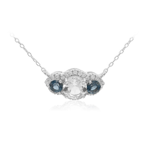 Collar en plata con Topacio blanco