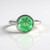 Anello in argento con Quarzo Verde Smeraldo