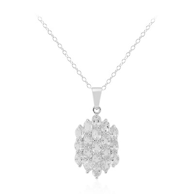 Collana in argento con Topazio Bianco