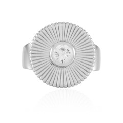 Zilveren ring met een zirkoon (de Melo Essence)