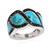 Anillo en plata con Turquesa azul del Mohave Kingman (Faszination Türkis)