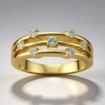 Anello in oro con Berillo Verde Menta Nigeriano