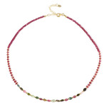 Edelstein-Silberhalskette