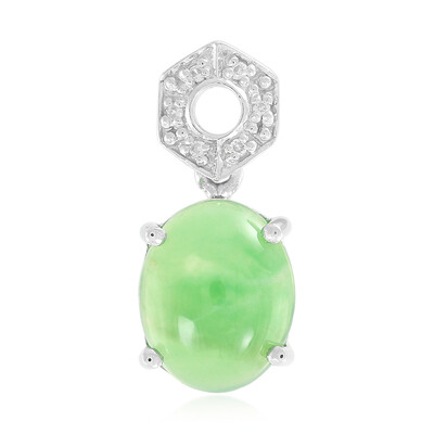 Ciondolo in argento con Crisoprasio Imperiale