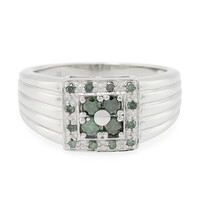 Bague pour homme en argent et Diamant fantaisie