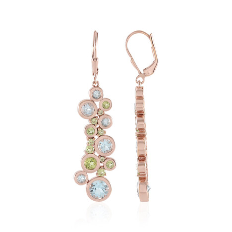 Orecchini in argento con Topazio Blu Cielo (KM by Juwelo)