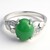 Anello in argento con Crisoprasio Imperiale