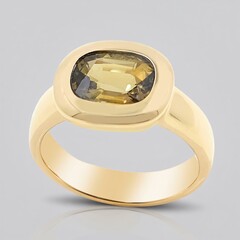 Anello in oro con Tanzanite Gialla (non riscaldata) (de Melo)