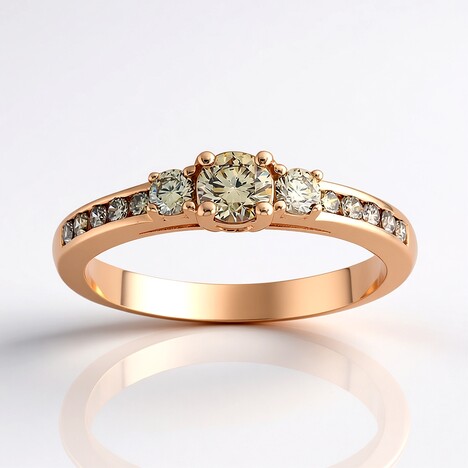 Anello in oro con Diamante Rose de France VS1 di Argyle (Annette)