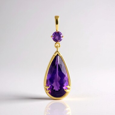 Moroccan Amethyst Silver Pendant