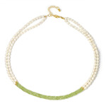 Collar en plata con Perla blanca Freshwater (Riya)