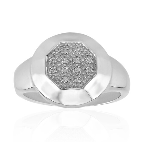 SI1 (G) Brillant-Herren-Silberring (Annette)