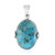 Pendentif en argent et Turquoise bleue de Mohavie (Art of Nature)