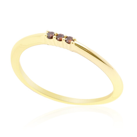 Roter I1 Cognac-Diamant-Goldring (de Melo)