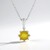 Collana in argento con Zaffiro Giallo del Madagascar