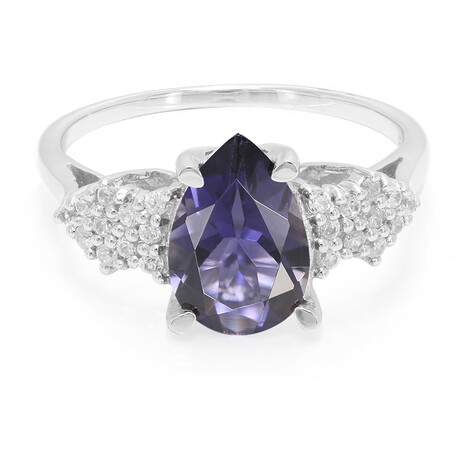 Anillo en plata con Iolita de Orissa