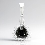 Ciondolo in argento con Ematite Nera