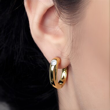 Gouden oorbellen met IF Diamanten (D) (Annette)