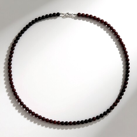 Collier en argent et Grenat du Mozambique