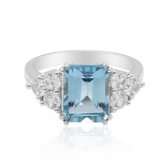 Anello in argento con Topazio Blu Cielo