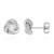 Salt and Pepper Diamond Silver Earrings