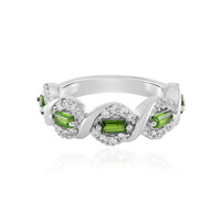 Russian Diopside Silver Ring (Adela Silber)