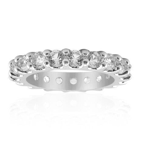 Weißer Topas-Silberring