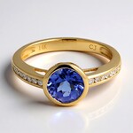 Anello in oro con Tanzanite AAA (CIRARI)