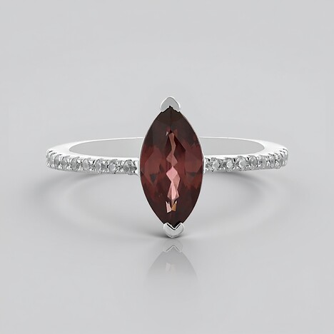 Anello in argento con Zircone Rosa