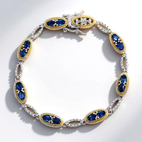 Bracciale in argento con Zaffiro Blu (Gems en Vogue)
