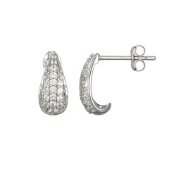 Orecchini in argento con Zircone (Adela Silber)