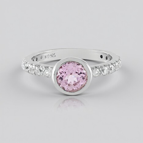 Anello in argento con Kunzite