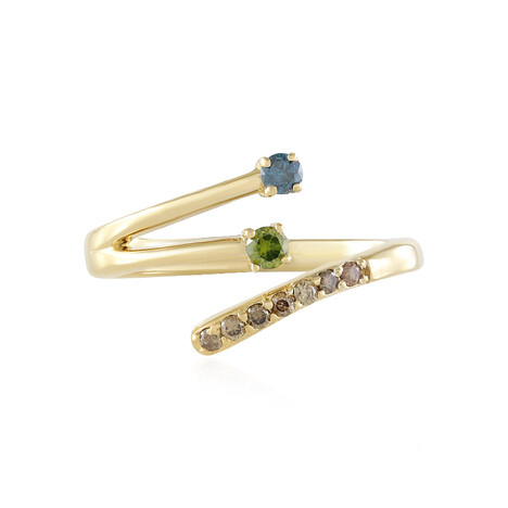 I2 Brillant-Silberring