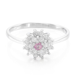 Pinkfarbener Ceylon-Saphir-Silberring