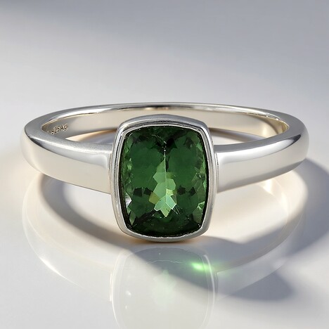 Anello in argento con Apatite Cromo