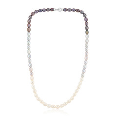 Süßwasserzuchtperlen-Silberhalskette (TPC)