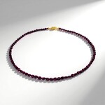 Collana in argento con Granato Magenta