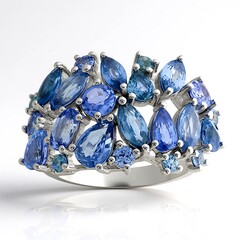 Anello in oro con Zaffiro Blu di Tuléar (de Melo Gold)