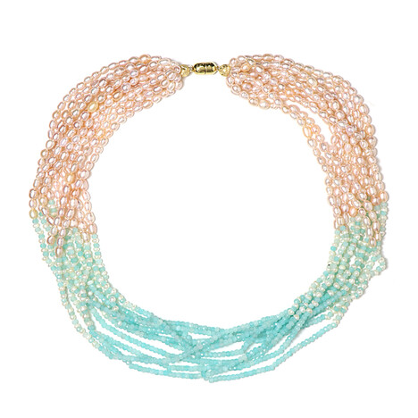 Edelstein-Silberhalskette