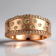 Bague en or et Diamant rose de France SI1 d'Argyle  (Annette)
