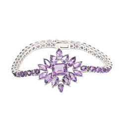 Amethyst-Silberarmband