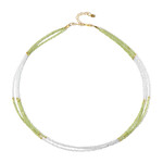 Zilveren halsketting met peridoots