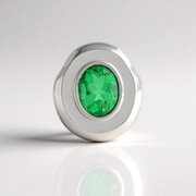 Ciondolo in argento con Quarzo Verde Smeraldo (MONOSONO COLLECTION)