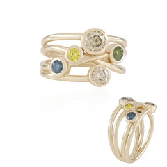 Gouden ring met een I2 Bruine Diamant