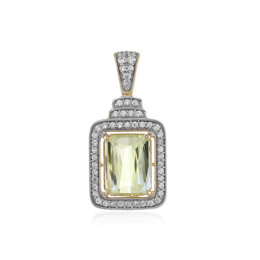 Ciondolo in oro con Kunzite Canarino