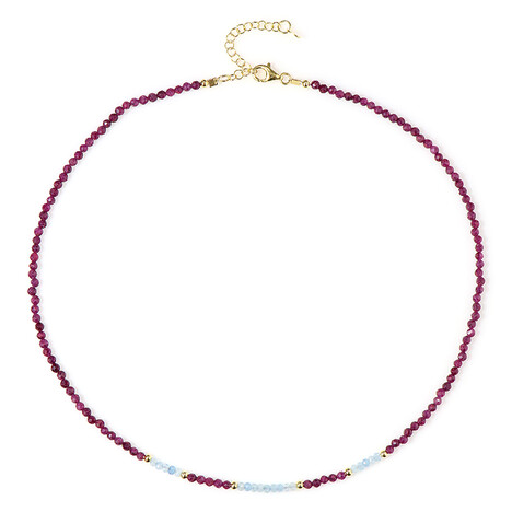 Edelstein-Silberhalskette