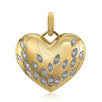 9K VVS1 (G) Diamond Gold Pendant