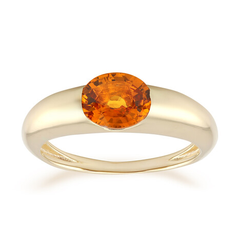 Anillo en oro con Zafiro naranja de Ban Ka Cha